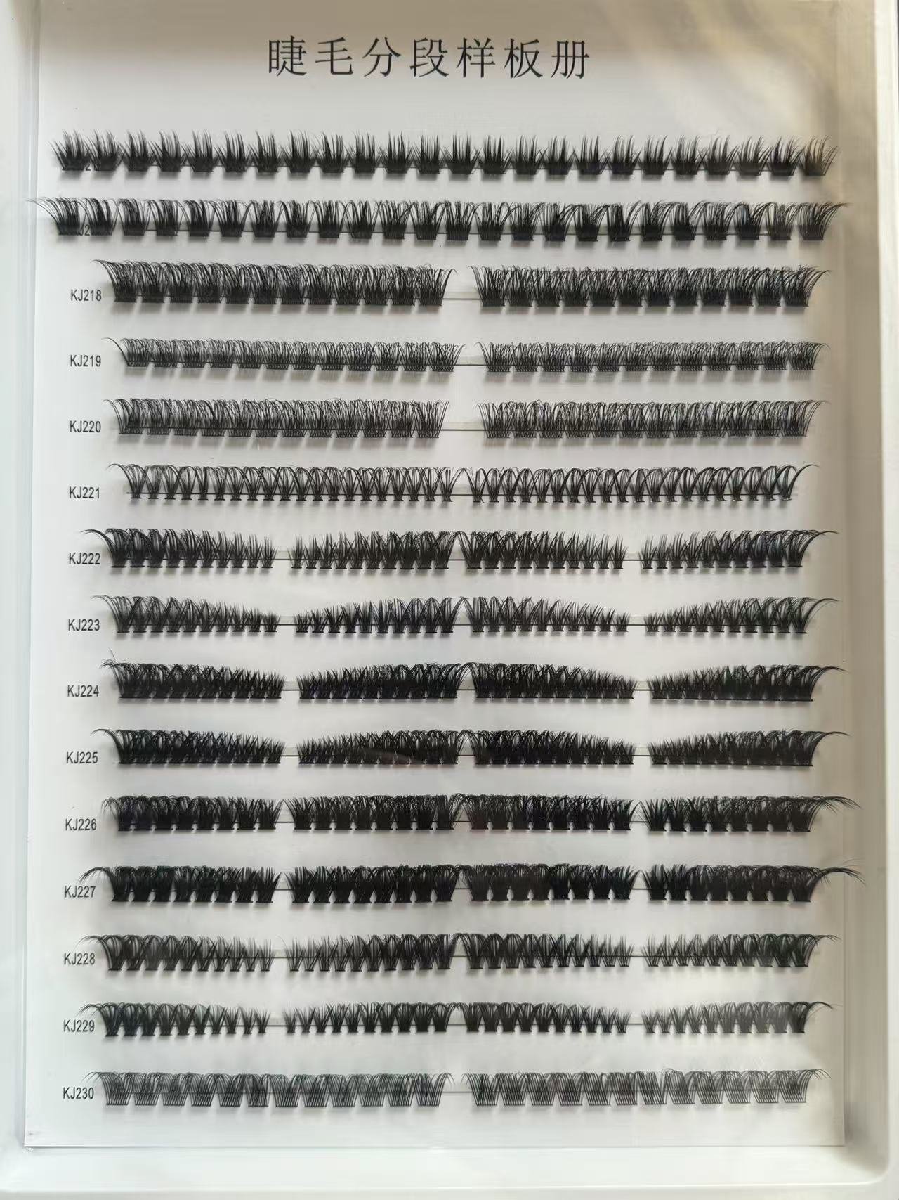 Customizable style options/continuously updated... Eyelash Style Sample