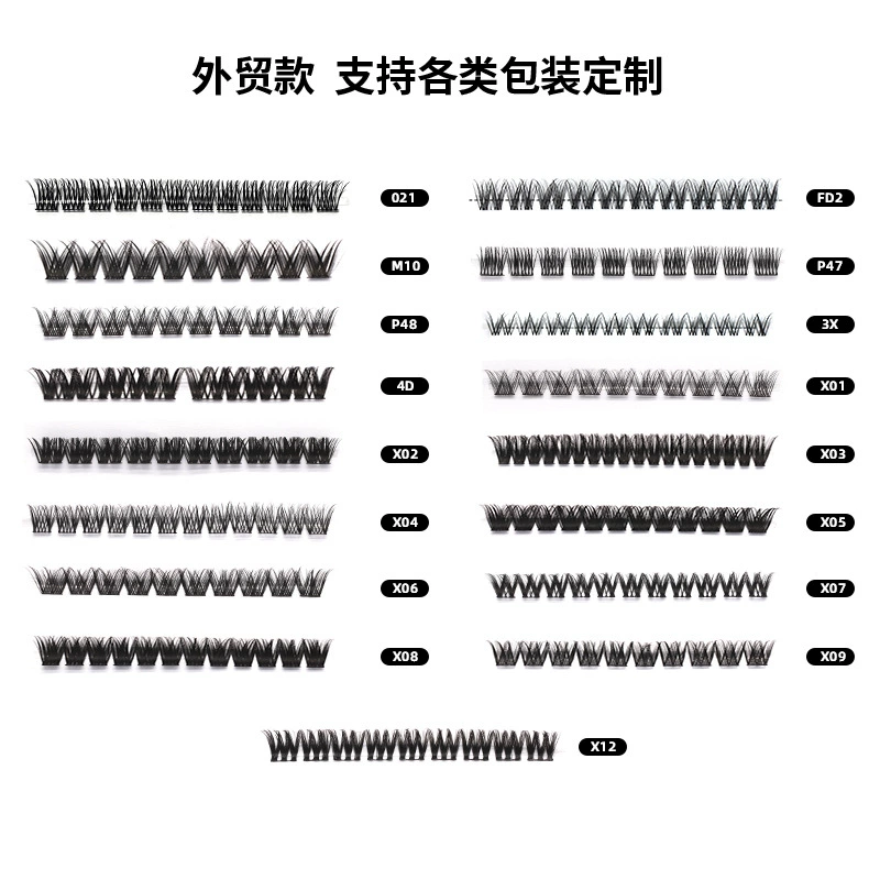 Customizable style options/continuously updated... Eyelash Style Sample