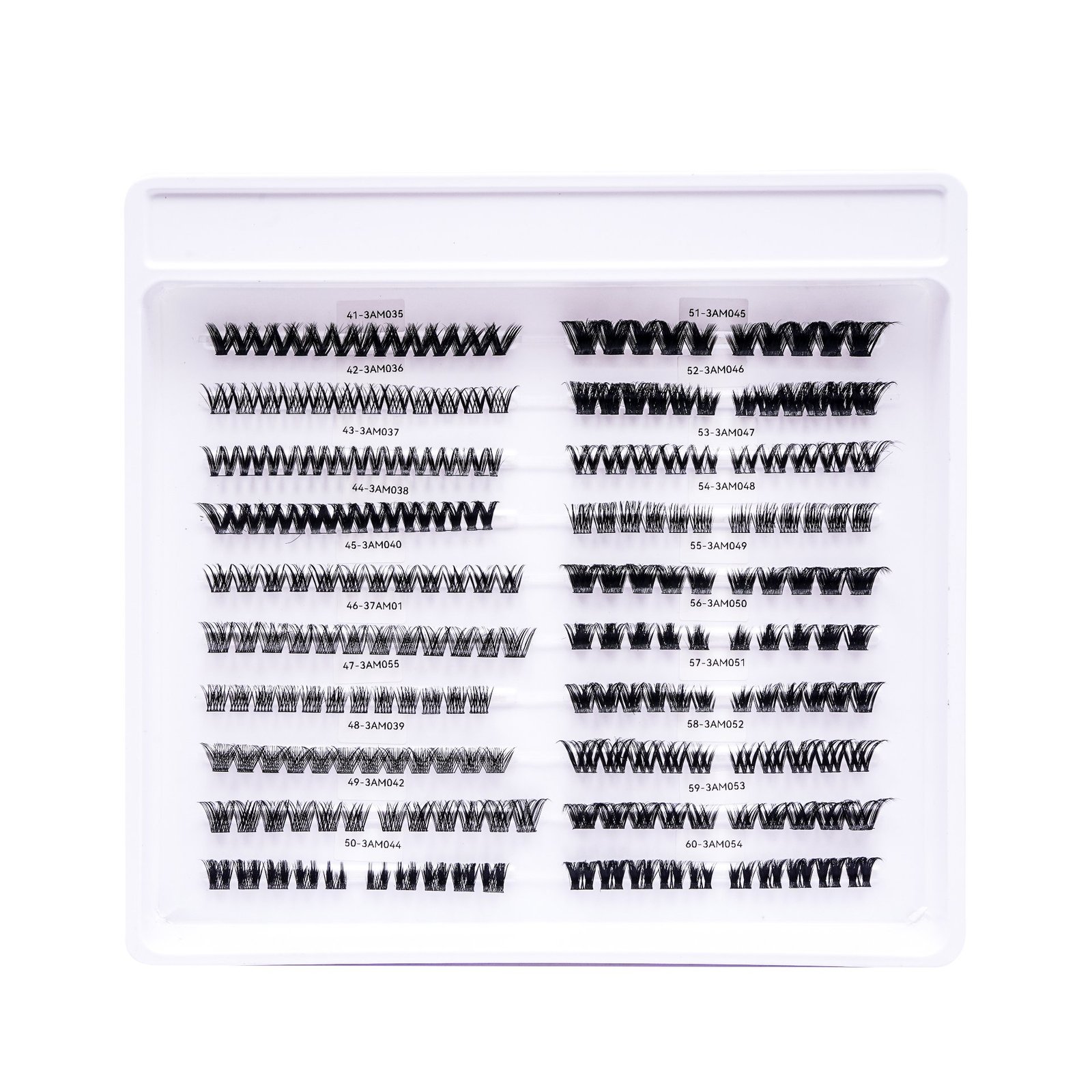 Customizable style options/continuously updated... Eyelash Style Sample