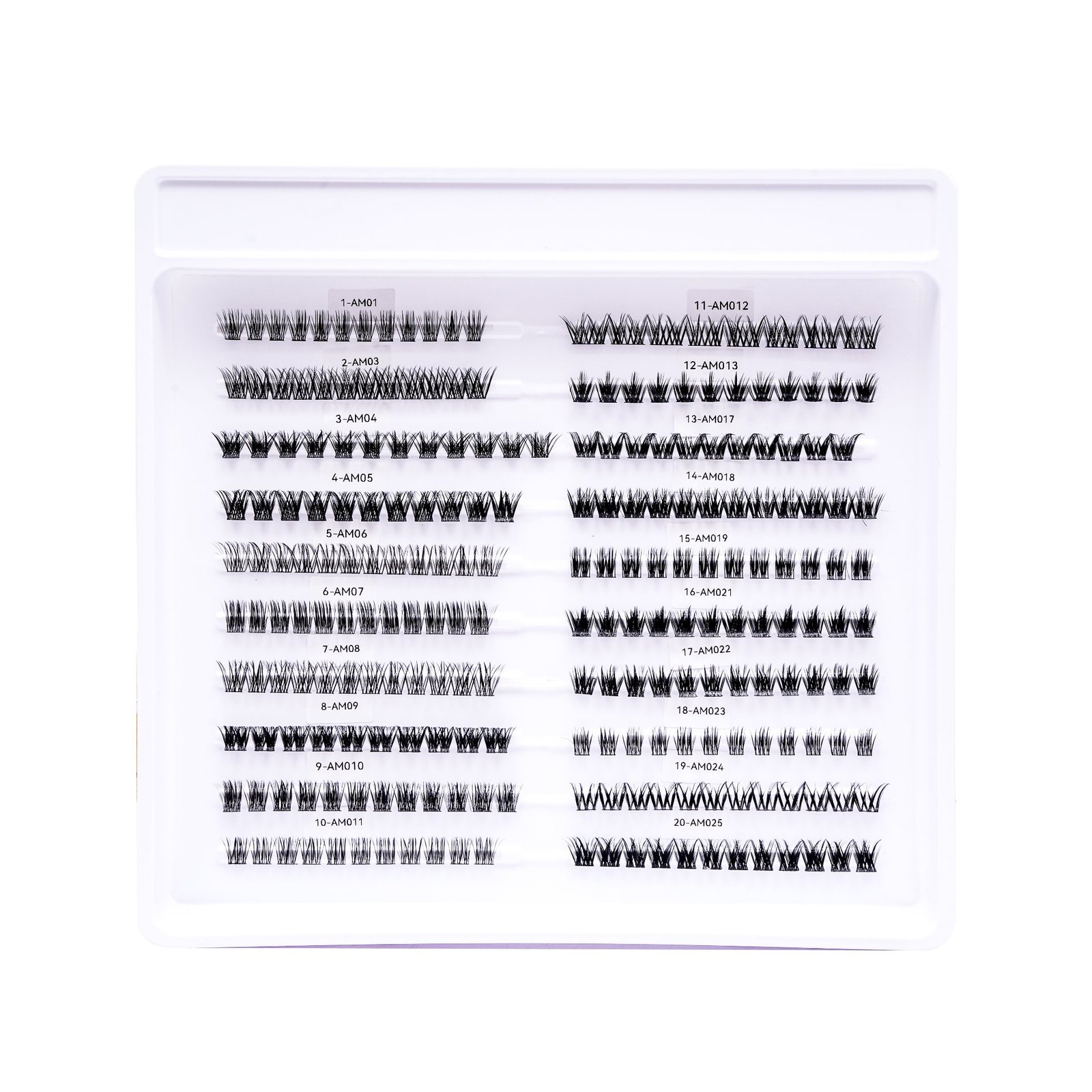 Customizable style options/continuously updated... Eyelash Style Sample