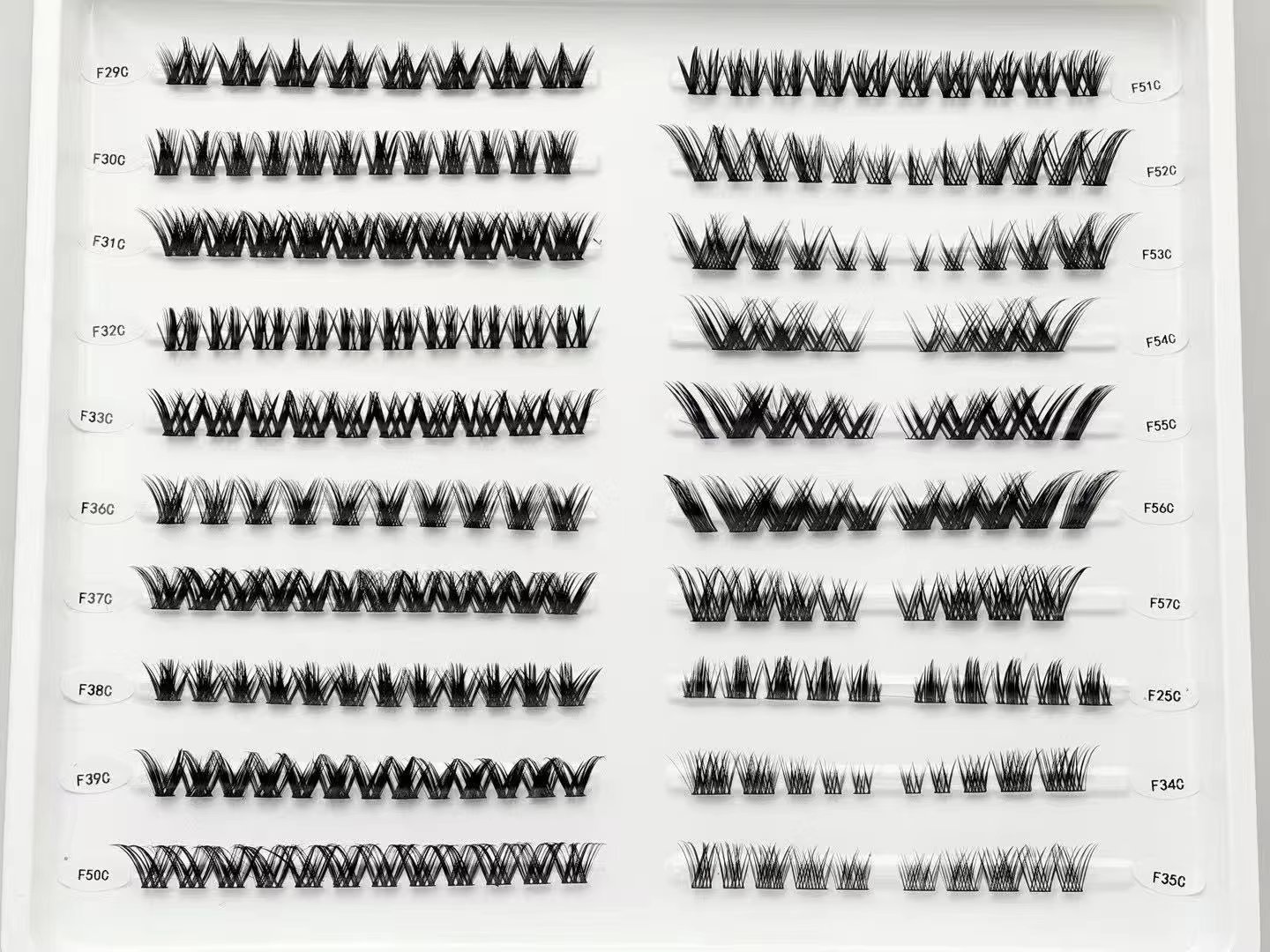 Customizable style options/continuously updated... Eyelash Style Sample