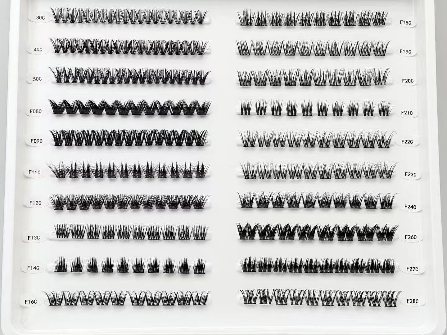 Customizable style options/continuously updated... Eyelash Style Sample