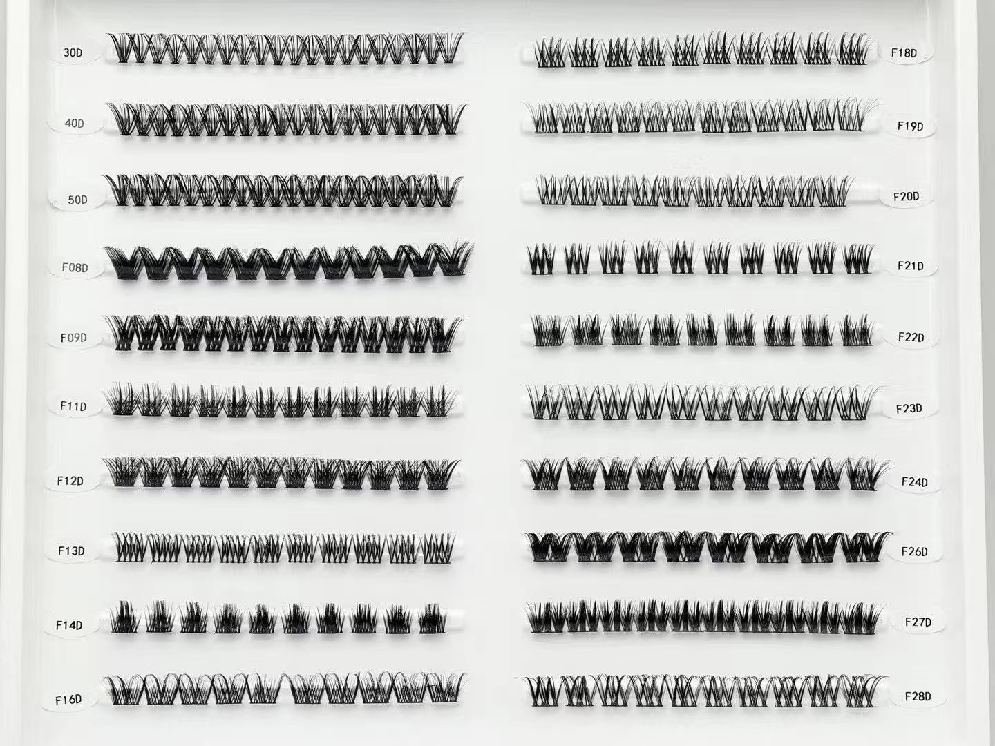 Customizable style options/continuously updated... Eyelash Style Sample