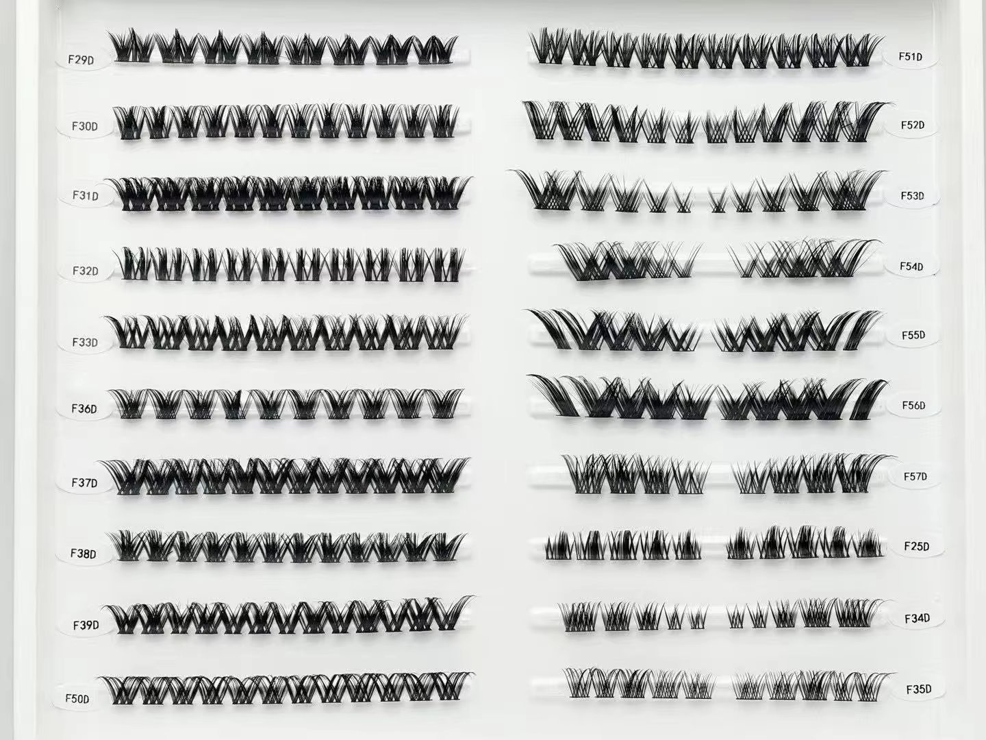 Customizable style options/continuously updated... Eyelash Style Sample