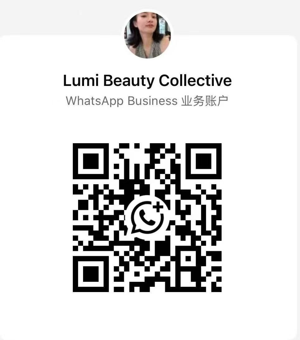 WhatsApp QR code - scan to chat with Lumi Beauty Collective