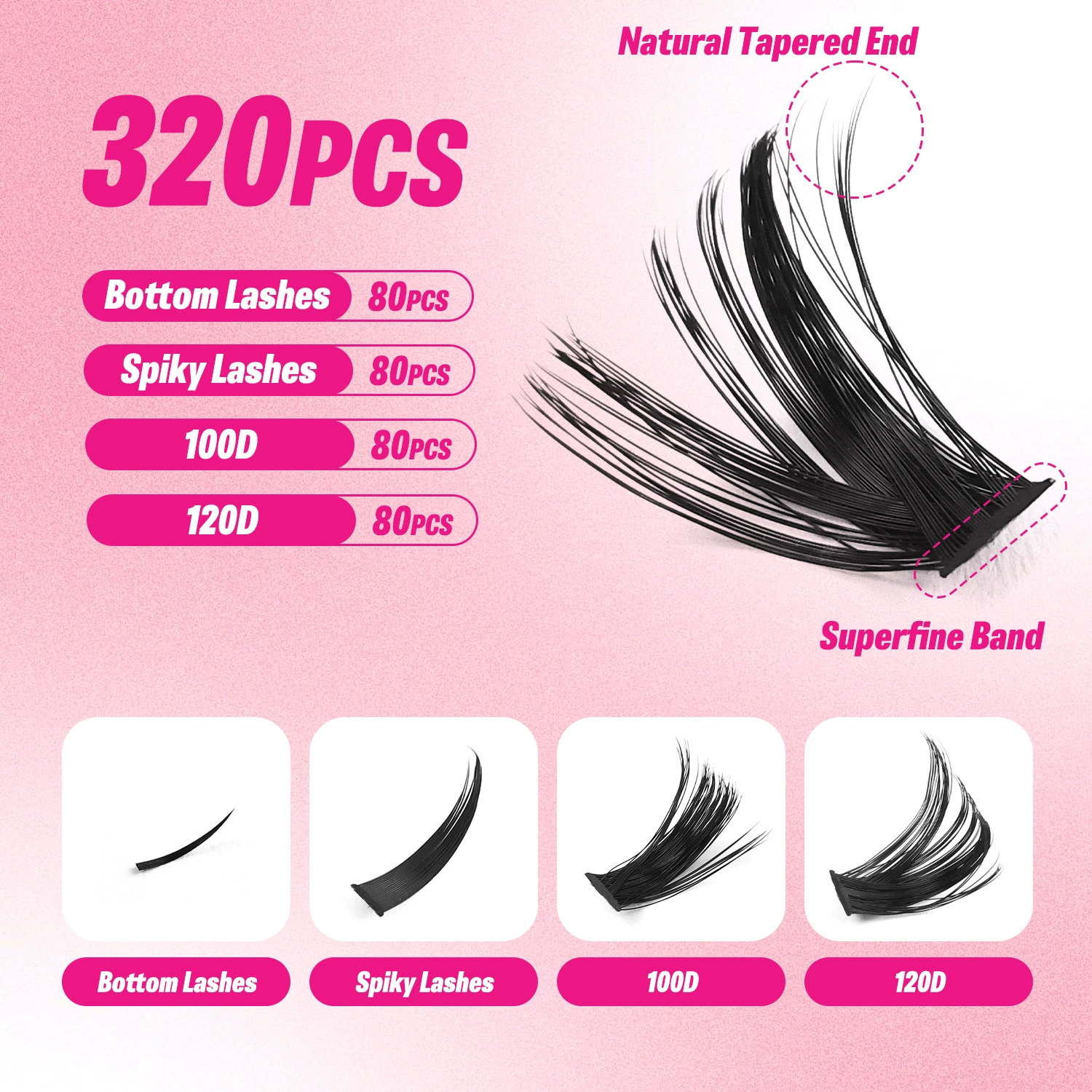 Customizable style options/continuously updated... Lash Collection - 320 PCS
